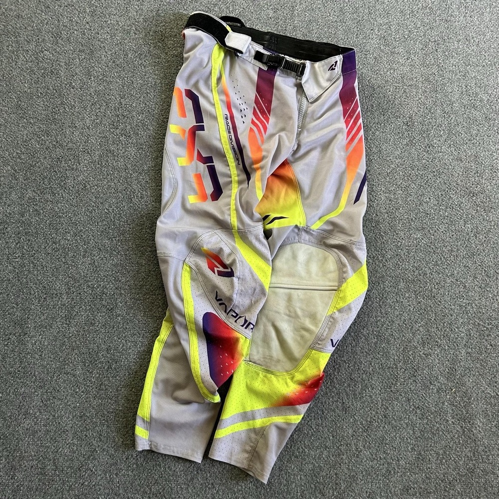 Alias Vapor Air MX Pants Mens 30 Multicolor Motocross Racing Leather Knee